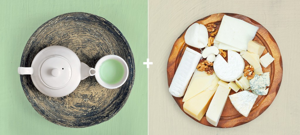 Move over wine, it's time for green tea and cheese.