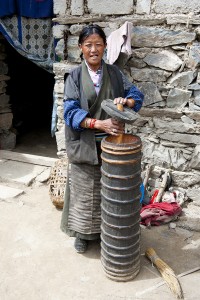Making the yak butter